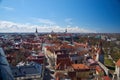 Aerial view over Tallinn historic city center. Royalty Free Stock Photo