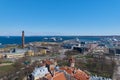 Aerial view over Tallinn historic city center. Royalty Free Stock Photo