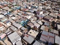 Aerial view over a township near Cape Town, South Africa Royalty Free Stock Photo