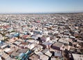 Aerial view over a township near Cape Town, South Africa Royalty Free Stock Photo