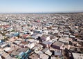 Aerial view over a township near Cape Town, South Africa