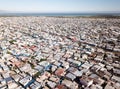 Aerial view over a township near Cape Town, South Africa Royalty Free Stock Photo