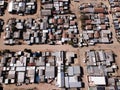 Aerial view over a township in South Africa Royalty Free Stock Photo