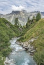 Mountain creek in the Engadin aeria of switzerland