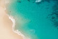 Aerial view over wild Indonesian beach Royalty Free Stock Photo