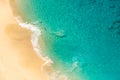 Aerial view over wild Indonesian beach Royalty Free Stock Photo