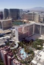 Aerial view overlooking the Las Vegas Strip in Nevada. Royalty Free Stock Photo