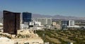 Aerial view overlooking the Las Vegas Strip in Nevada Royalty Free Stock Photo