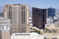 Aerial view overlooking the Las Vegas Strip in Nevada Royalty Free Stock Photo