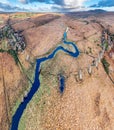 Aerial view of the Owencarrow Railway Viaduct by Creeslough in County Donegal - Ireland Royalty Free Stock Photo