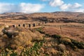 Aerial view of the Owencarrow Railway Viaduct by Creeslough in County Donegal - Ireland Royalty Free Stock Photo