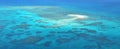 Aerial view of Oystaer coral reef at the Great Barrier Reef Que Royalty Free Stock Photo