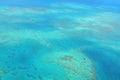 Aerial view of Oystaer coral reef at the Great Barrier Reef Que Royalty Free Stock Photo