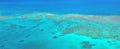 Aerial view of Oystaer coral reef at the Great Barrier Reef Que Royalty Free Stock Photo