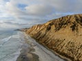 Aerial view of Black Beach, Torrey Pines. California. USA