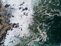 Aerial View of Pacific Ocean and Northern California Coastline Royalty Free Stock Photo
