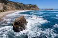 Aerial View of Pacific Ocean and Rocky California Coastline Royalty Free Stock Photo