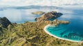 Aerial view Padar island in Komodo National Park Royalty Free Stock Photo