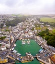 Aerial view of Padstow in Cornwall Royalty Free Stock Photo