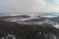 Aerial view of Pakhra river