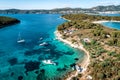 Aerial view of Paklinski Islands in Hvar, Croatia Royalty Free Stock Photo