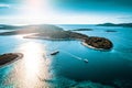 Aerial view of Paklinski Islands in Hvar, Croatia Royalty Free Stock Photo