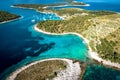 Aerial view of Paklinski Islands in Hvar, Croatia Royalty Free Stock Photo