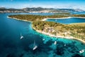 Aerial view of Paklinski Islands in Hvar, Croatia Royalty Free Stock Photo