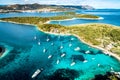 Aerial view of Paklinski Islands in Hvar, Croatia Royalty Free Stock Photo