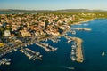 Aerial view of PakoÃÂ¡tane town in in Dalmacija Royalty Free Stock Photo
