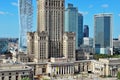 Aerial view Palace of Culture and Science