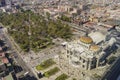 Aerial view of the Palace of Fine Arts