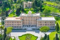 Aerial view of Palace of the Governorate in Vatican Gardens, Vatican City Royalty Free Stock Photo