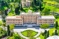 Aerial view of Palace of the Governorate in Vatican Gardens, Vatican City Royalty Free Stock Photo