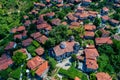 Aerial view of Palaios Panteleimonas is a mountain village, northern Greece