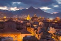 Palermo at sunset, Sicily, Italy Royalty Free Stock Photo