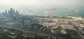 An aerial view on Palm Jumeirah in Dubai