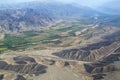 Aerial view of Pampas de Jumana near Nazca, Peru.