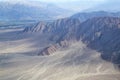 Aerial view of Pampas de Jumana near Nazca, Peru.