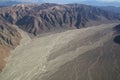 Aerial view of Pampas de Jumana near Nazca, Peru.