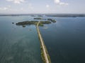 Aerial view of Panama Canal Royalty Free Stock Photo