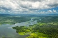 Aerial view of Panama Canal on the Atlantic Royalty Free Stock Photo