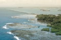 Aerial view of Panama Canal on the Pacific side Royalty Free Stock Photo