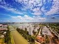 Aerial view of Pandan reservoir and river