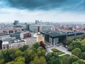 Aerial view of the panorama of the city of Brussels, Belgium Royalty Free Stock Photo