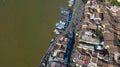 Aerial view panorama of Hoi An old town or Hoian ancient town