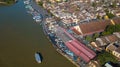 Aerial view panorama of Hoi An old town or Hoian ancient town