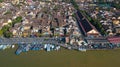 Aerial view panorama of Hoi An old town or Hoian ancient town