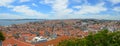 Lisbon city panorama, Portugal Royalty Free Stock Photo