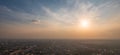 Aerial view panorama of Moscow city at sunset Royalty Free Stock Photo